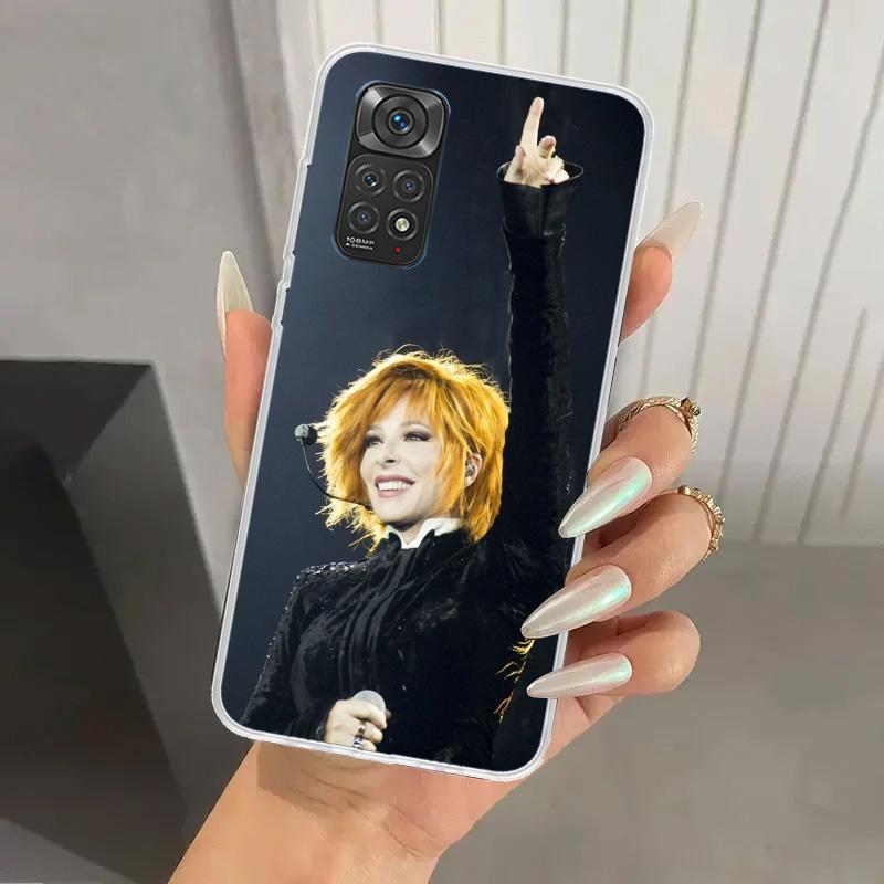 

Mylene Farmer Phone Case for Xiaomi Redmi Note 15 14 14S 13 12S 12 Pro 11S 11 Plus 11T 11E 10S Soft Funda Print Shell Redmi Note Redmi Note 10 4G