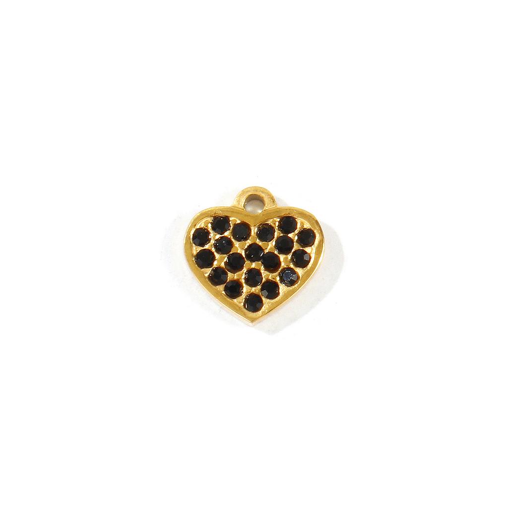 1 Piece Mini Flower Heart Star 304 Stainless Steel Charms Multicolor Cubic Zirconia 18K Gold Plated Pendant DIY Necklace Making