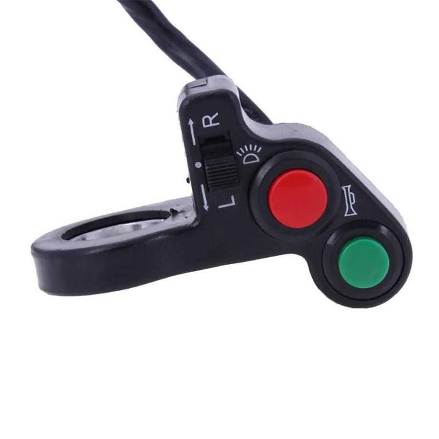 7/8" Motorcycle For ATV Bike Handlebar Horn Turn Signal On/Off Light 3 In 1 Switch For Motorcycle Electric Bicycle