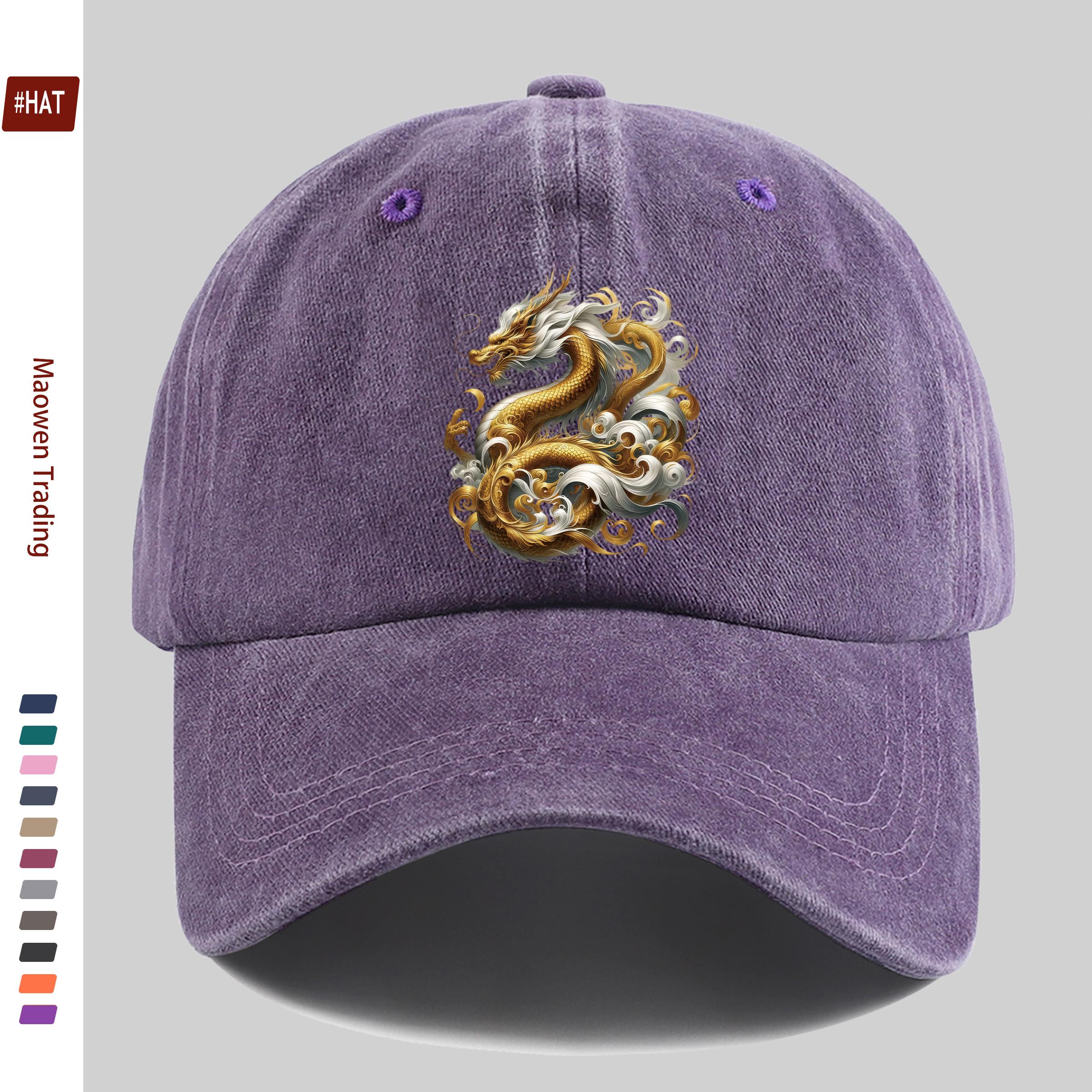 pc Unisex Dragons Golden Cloud Pattern Fashion Printed Baseball Cap Comfortable and Casual Printed Design Decorative Hat Com 1pc