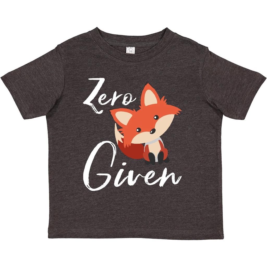 Inktastic Zero Fox Given Kleinkind T-Shirt Füchse Humor Sarkasmus Um Himmels Willen Egal