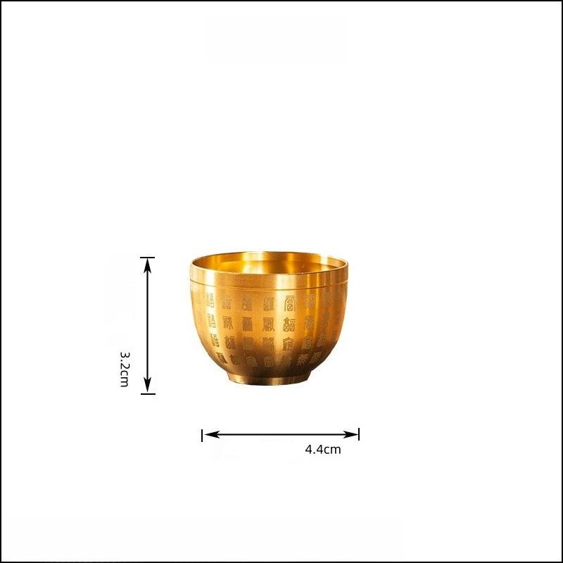 

Чаша Скарб Мідна чаша Багатство Пропозиція Добра Статуя Гроші Щастя Удача Шуй Фен Процвітання Щасливі чаші Китайська золота латунь 4.4cm золотий