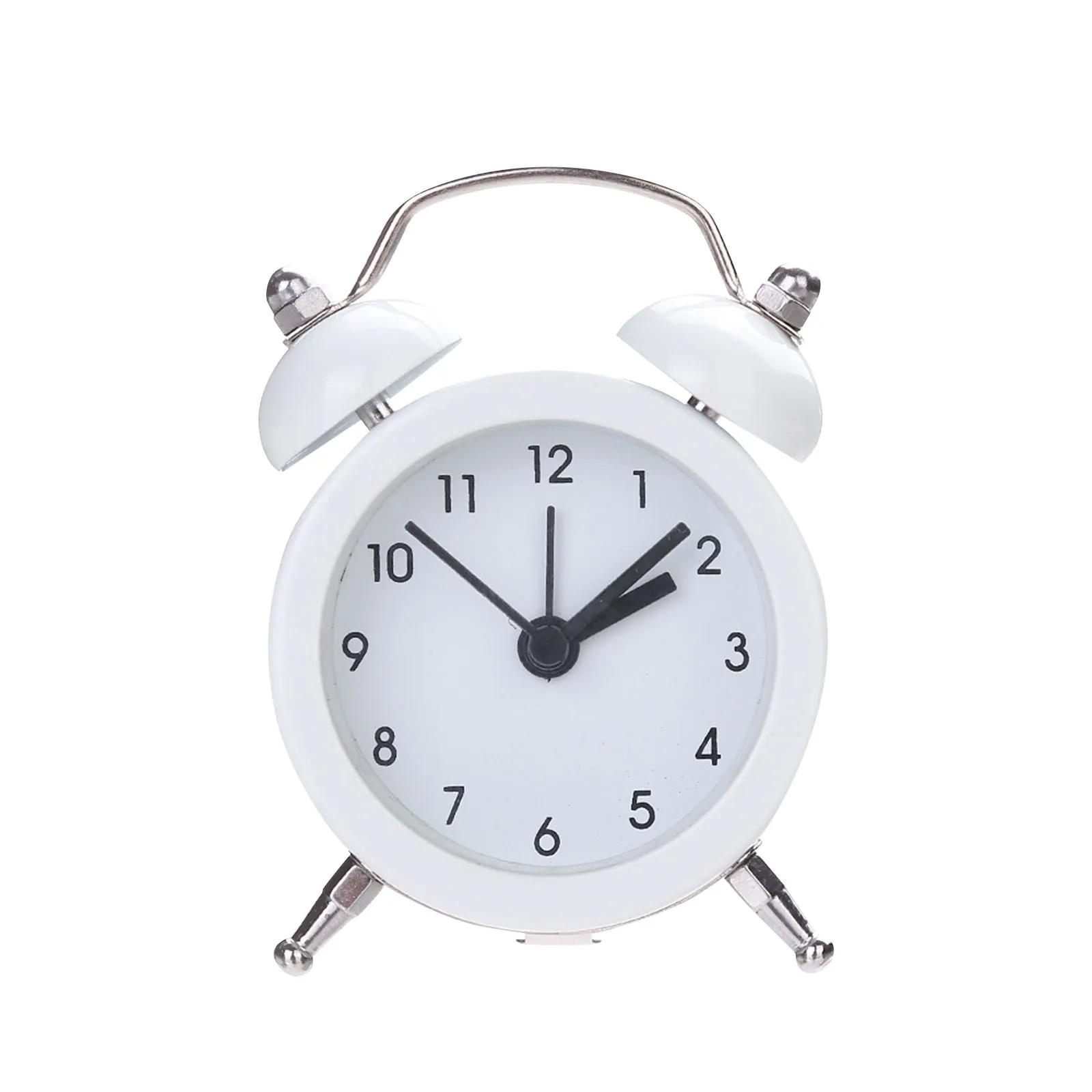 

Silent Clock Twin Bell Alarm Clock Loud Alarm Great for Heavy Sleepers Stylish Battery Operated for Bedroom and Home Decoration