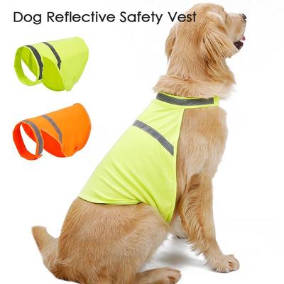 Psí reflexní bezpečnostní vesta Fluorescenční s vysokou viditelností Psí oblečení Svítící oblečení pro domácí mazlíčky pro malé, střední a velké psy.