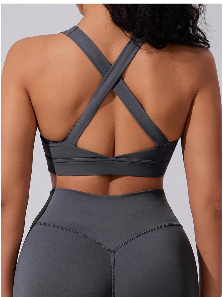 European & American Cloud-Feel High-Intensity Women's Sports Bra: Shockproof, High-Elastic Yoga Vest for Running & Outdoor Fitness