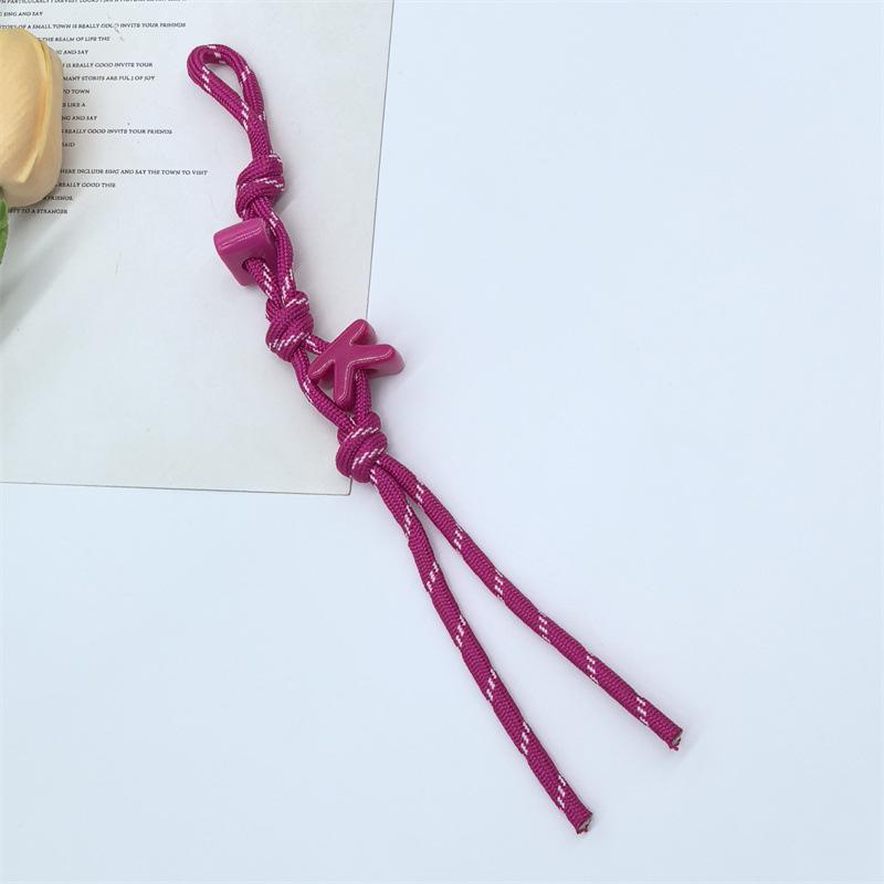 

Creative Candy Color All-Match Letters Hand-Woven Knot Bag Accessories Keychain Pendant Mobile Phone Pendant