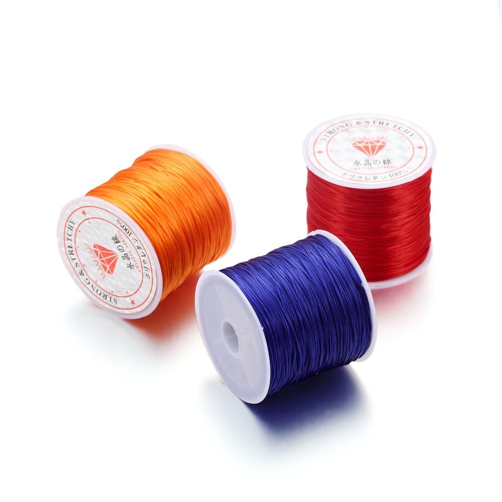 10-40m Roll Strong Elastic Crystal Beading Cord 1mm for Bracelets Stretch Thread String Necklace DIY Jewelry Making Cords Line