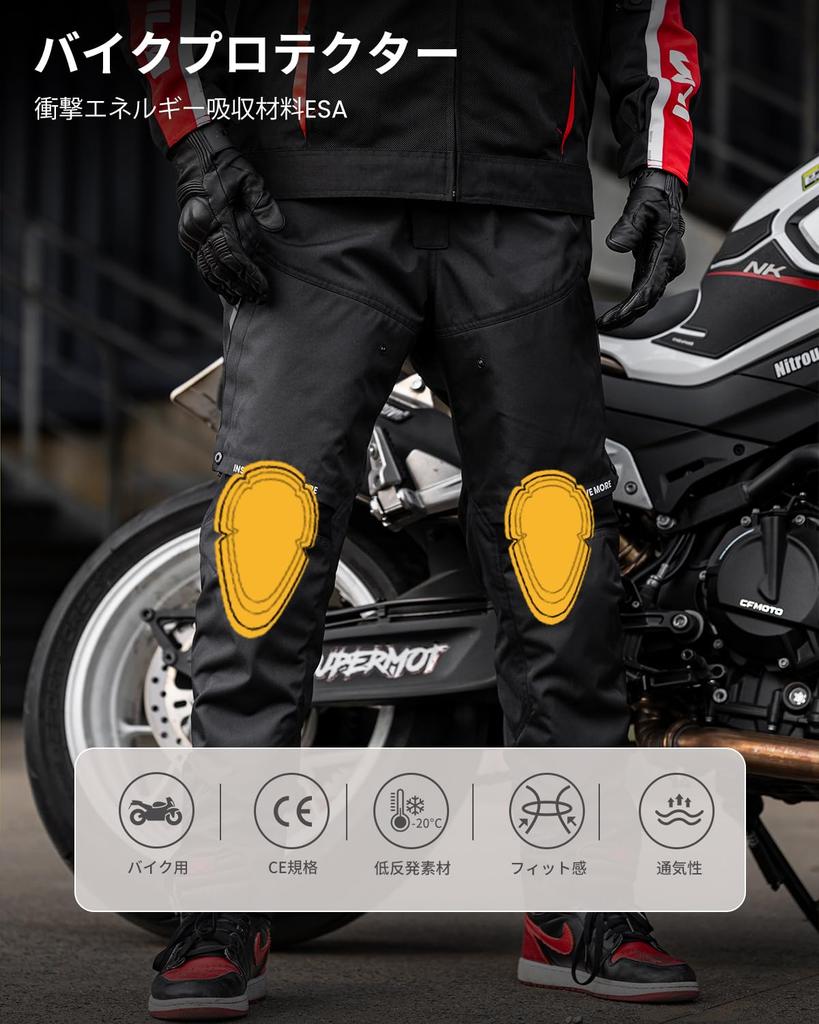 ILM TP1-EK1 Motorcycle Knee Protector, Elbow & Knee, Thin, ESA Material, Instant Hardening, Breathable, CE Standards, Set of 2