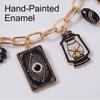 Halloween-themed bracelet featuring cute acrylic charms and playful ghost and pumpkin decorations.