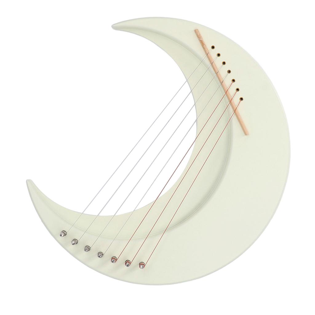 Harpă cu liră cu 7 corzi, instrumente cu coarde clasice tradiționale portabile profesionale, liră în formă de lună