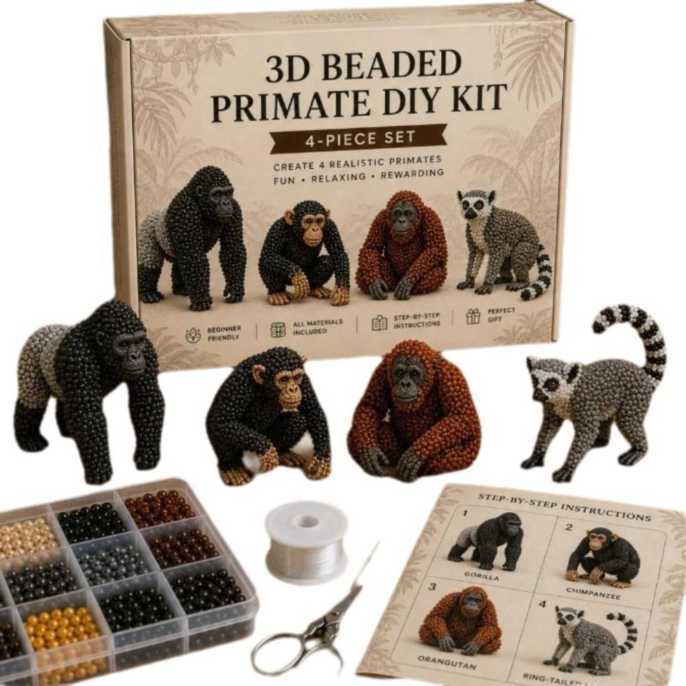 Animal Shape 3D Beaded Animal DIY Kit Beginner Friendly Handmade Craft Kit  Kids Craft Style 7