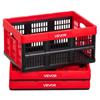 Plastic Collapsible Storage Bins, 32L 3 Packs, Stackable Folding Storage Crates with Handles, Holds 12 Kg Per Bin
