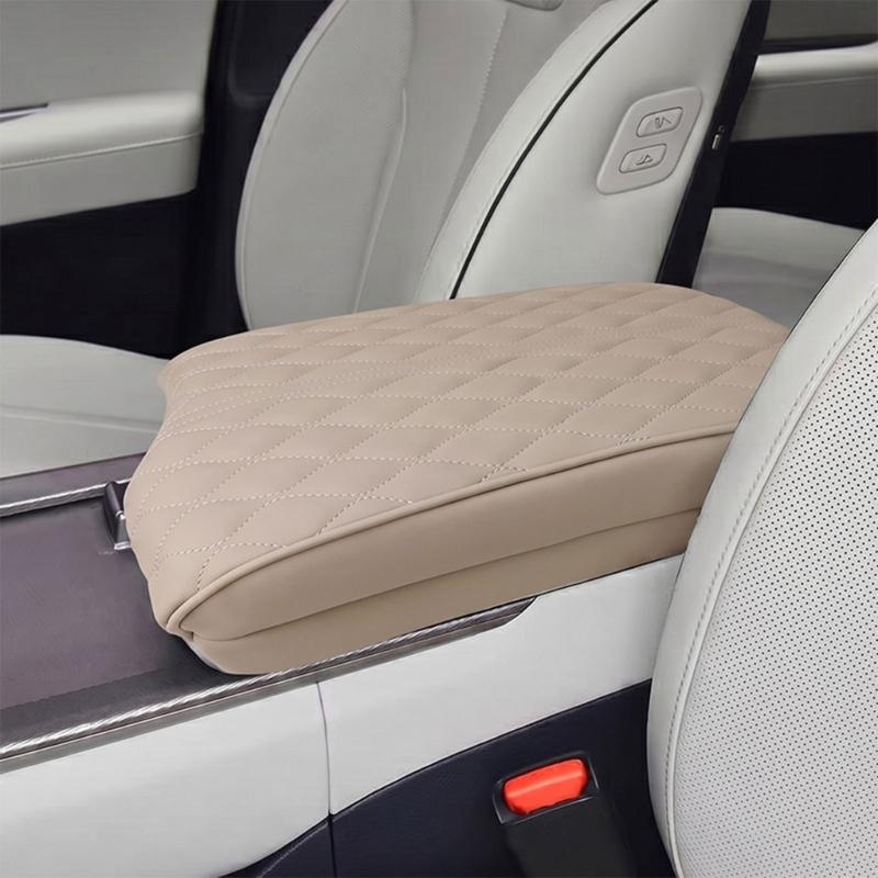 Center Console Armrest Cover Pad for, Quilted Lid Pad for Daily Driving Comfort and Wear Guard