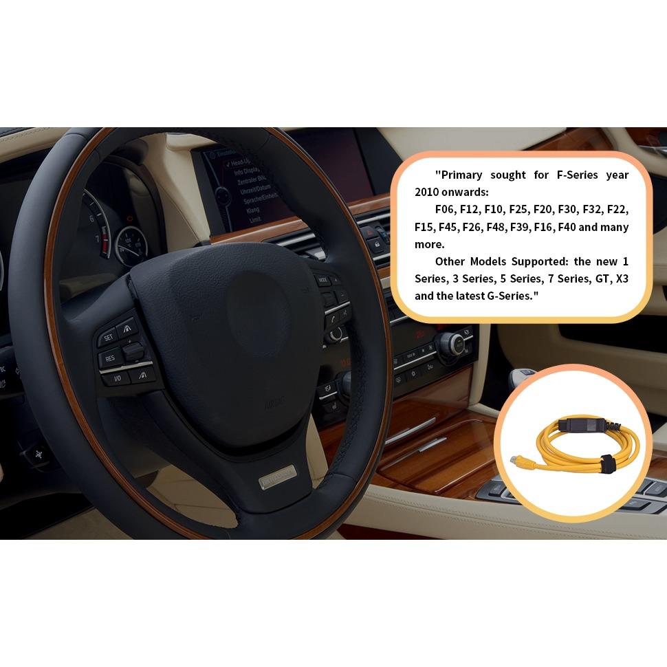 RJ-45 Cable, Connection Tools, Ethernet To OBD, Interface Cable, Coding for F Series for BMW