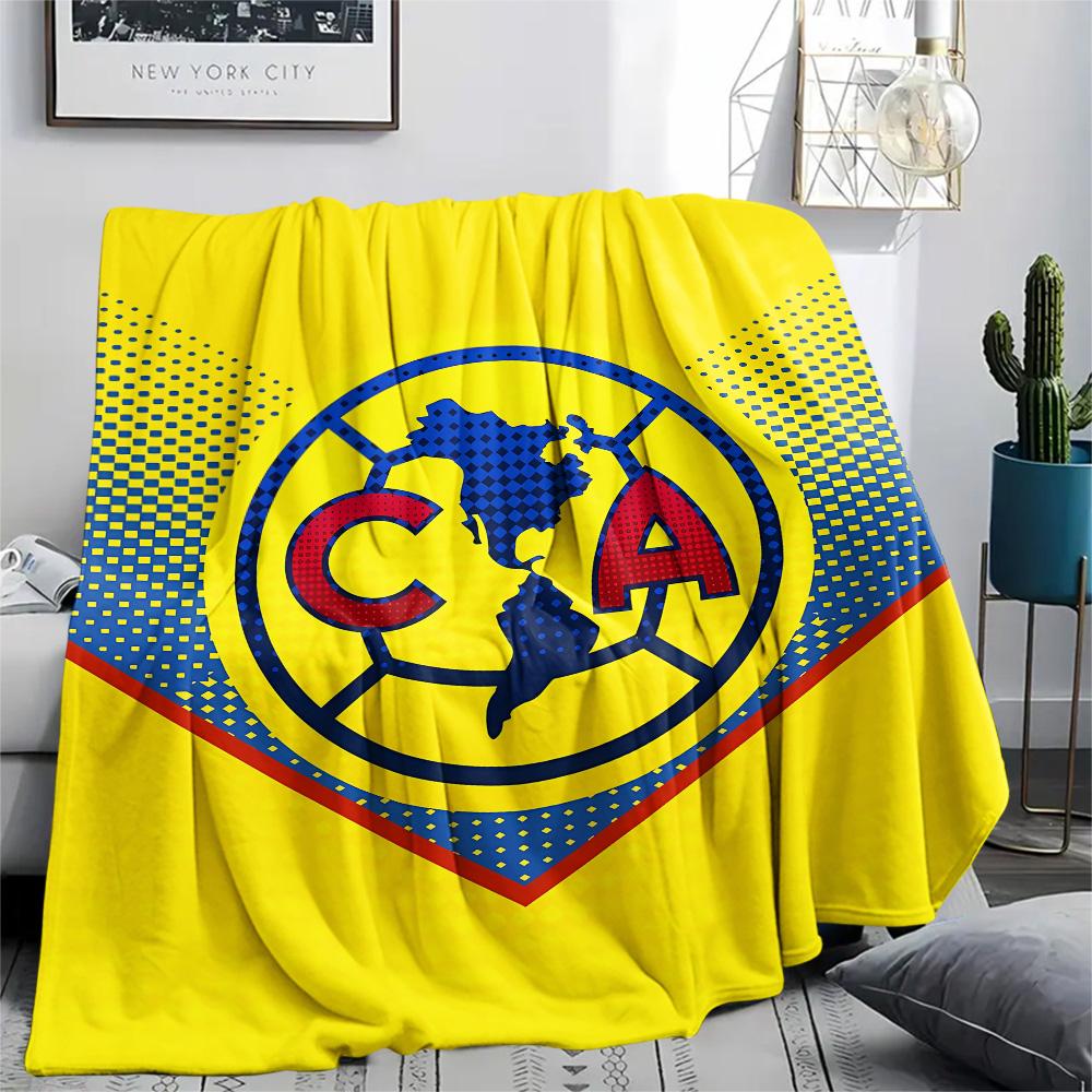 Club America Print Flannel Blanket, High quality Comfortable for All Seasons, Home Decor, Warmth and Comfort, Perfect for Christmas Gifts
