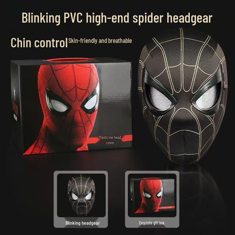 Spider-Man Electric Light-Up Mask - Miles Cosplay Halloween Toy Gift