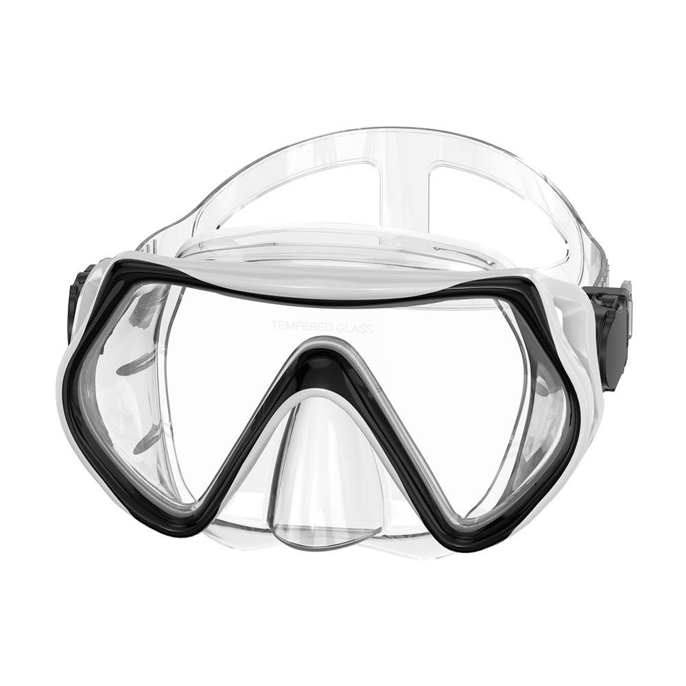 Unisex Large-Frame Diving Mask - Fashionable, HD, Anti-leak, Waterproof Snorkeling Gear