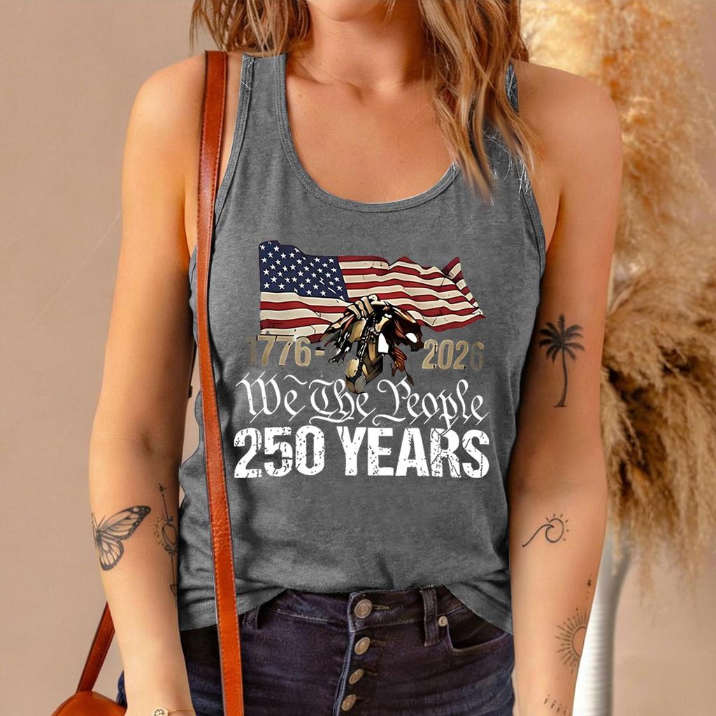 Womens Short Sleeve Blouses We The 250 Years Flag Print Womens Short Sleeve Shirts Casual Tank Top Womens Short Sleeve Tops