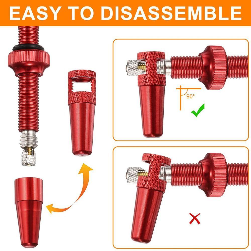 1/8Pcs with Wrench Cap Bicycle Valve Set Aluminum Zinc Zinc Alloy Tubeless Tire Valve  Bicycle Accessories