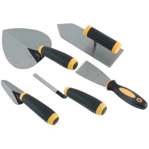 E-Value 5-Piece DIY Plastering Trowel Set for DIY Plastering