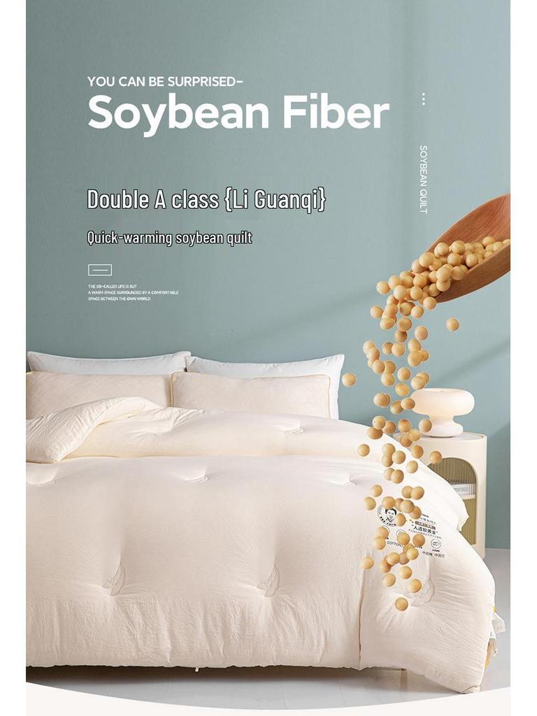 Class A Soybean Fiber Quilt - Winter, Spring/Autumn, Air Conditioning, Dormitory, Thickened Warmth, Mother and Child