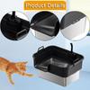 Large Cat Litter Box for Indoor Cats and Kittens, Easy To Clean, High Sides,