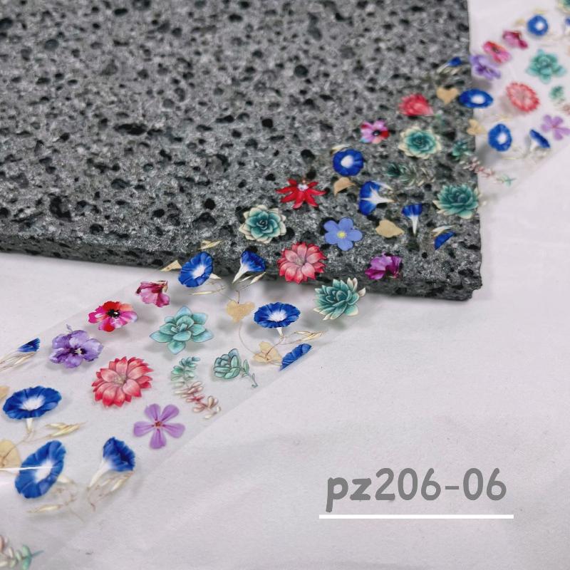 1 Roll 100Cm Flower Nail Transfer Foils Sticker Paper Floral Stickers Nails Wraps Plum Blossom Nail Art Stickers Decal Nail Art