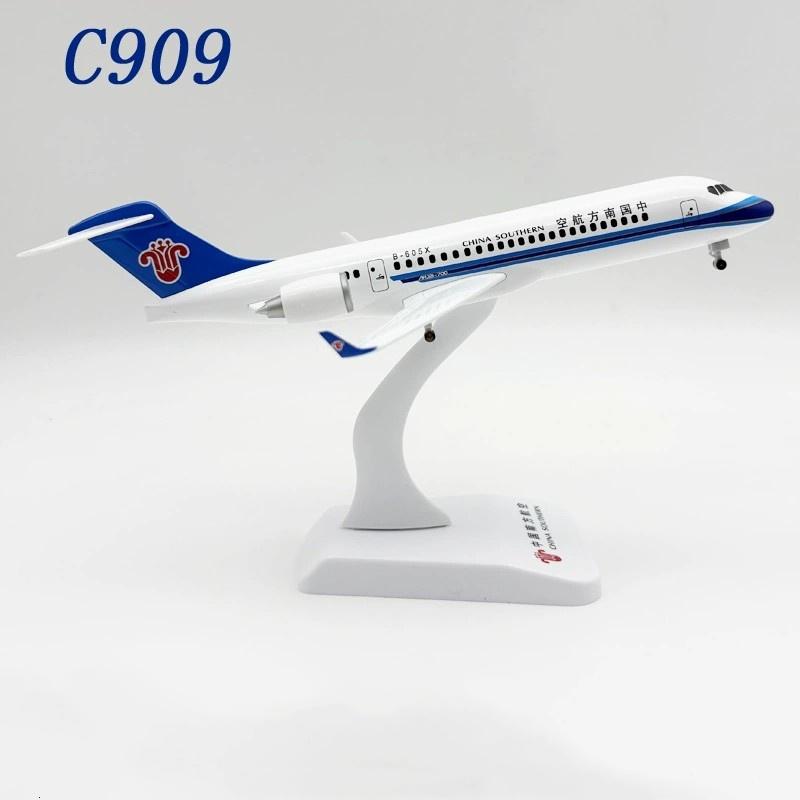 Diecast Alloy Airplane 24CM C909 Airways ARJ-21 China Southern Aircraft Model With Plane Base & Wheels Home Decoration Gift