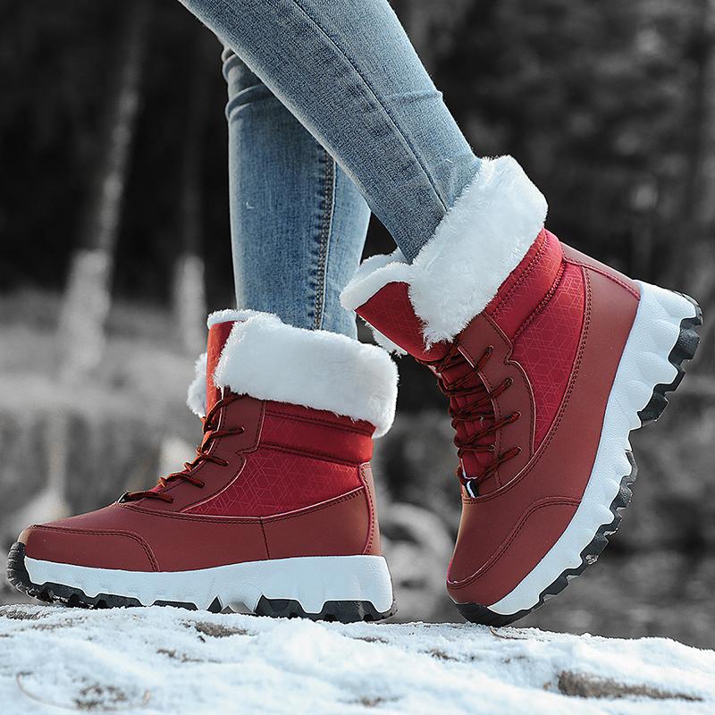 Women's Winter  Casual Snow Boots Warm Plush Outdoor Hiking Boots