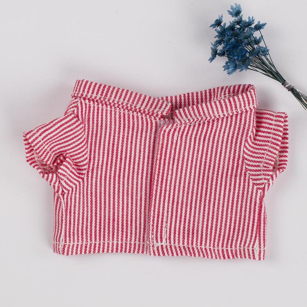 10cm/20cm Doll Cotton Color Block Blouse & Shirt Suit