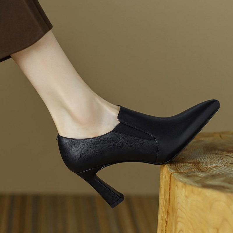 Fashion Women's Bare Boots 2025 Spring New Designer Shoes Pointed Toe High Heels Dress Shoes Woman Stilettos Pointed Toe Pumps