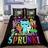 Colorful Creatures Custom Name Pattern Bedding Quilt Set Quilt Cover Pillowcase Home Birthday Gift(1 * Duvet Cover + 2 * Pillowcase, Without Core)