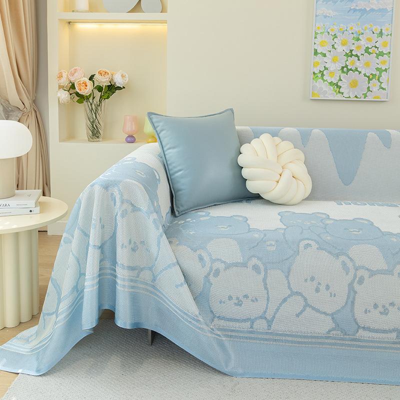 Summer Ice Silk Sofa Cushion Non-Slip Summer Mat Cushion Washing Four Seasons Universal Cool Pad Rattan Mat Sofa Cover Ice Pad