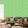 Polynesian Geometric Pattern Wallpaper Mint and Green 50x1000