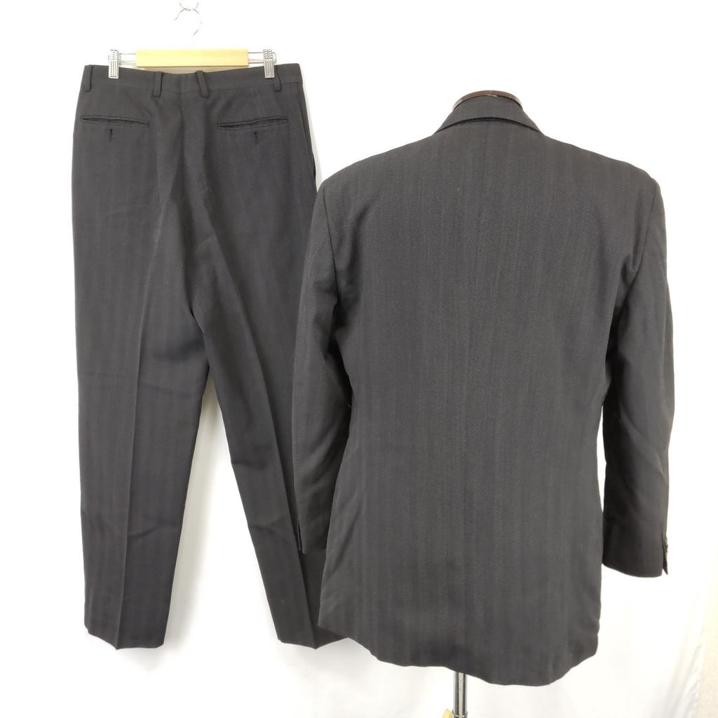 Giorgio Armani Fall Winter Suit Set Men’s 50 L Black Gray Jacket Pants(USED)