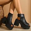 Fashion Platform Women's Sandals Super High Heels Fashion Shoes Classic Chunky Pumps 2025 Summer Designer Slingback Sandalias De Mujer