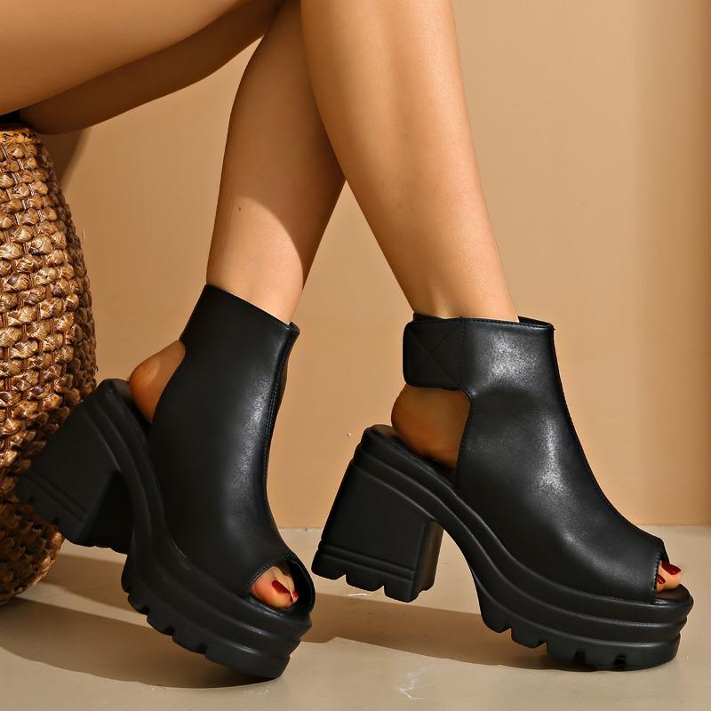 Fashion Platform Women's Sandals Super High Heels Fashion Shoes Classic Chunky Pumps 2025 Summer Designer Slingback Sandalias De Mujer