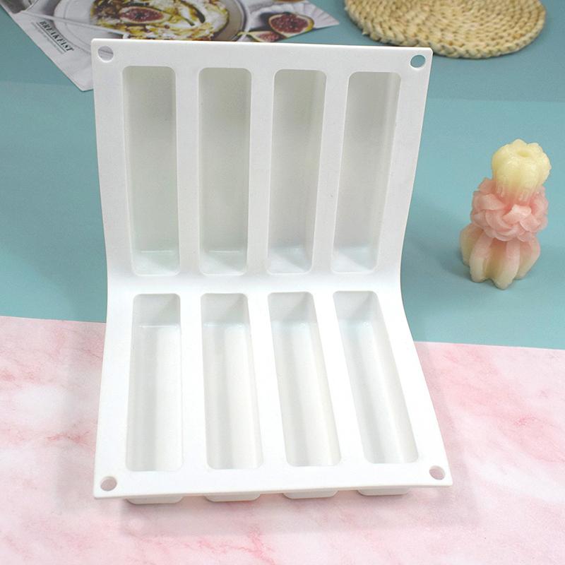 Oval Long Strip Mousse Cake Mold Silicone Pastry Mold For Sweets Cake Forms Tray Diy Homemade French Sweets Baking Mould