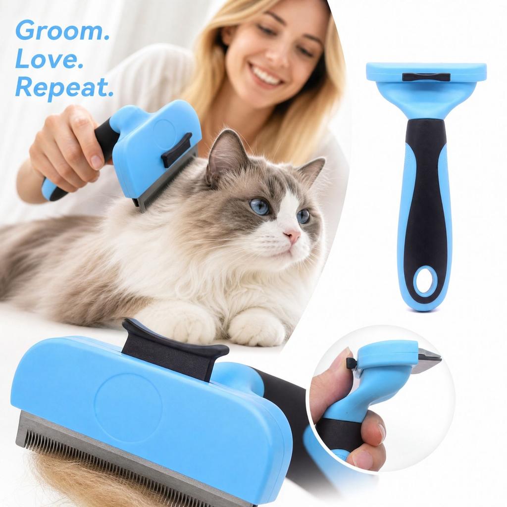 Pet Grooming Comb for Dogs and Cats, Deshedding Brush, Thinning Comb, -matting Tool for Loose Hair