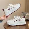 Foreign style thick-soled sports and leisure shoes women's shoes 2025 summer new versatile non-slip breathable mesh heightening white shoes