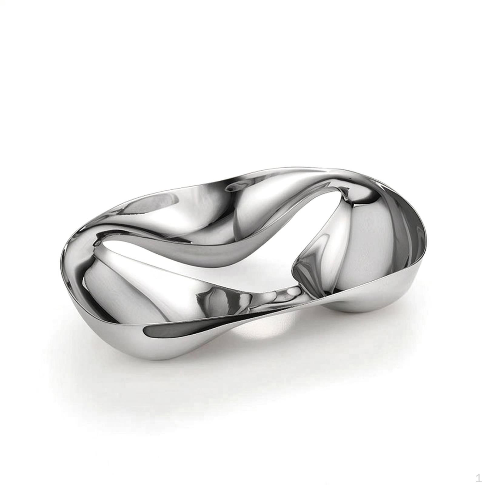 Fruit Tray Stainless Steel Snack Sculptural Serving Bowl for Hosts, Coffee Table, Living Room,