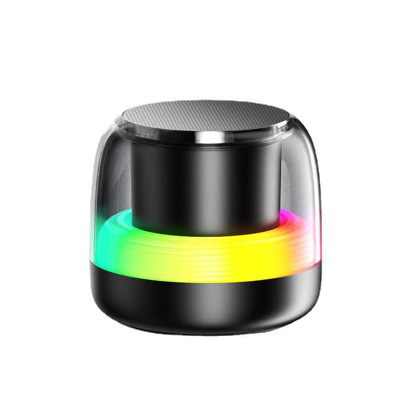 

Портативная светодиодная RGB-лампа с атмосферой, TWS Bluetooth-динамиком, сабвуфером, мини-беспроводным динамиком, зарядка через USB, новинка, ночник Rechargeable чёрный