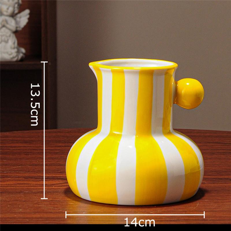 AS60-Room Aesthetic Flower Arrangement Colorful Vase Plant Pot Table Ornament Floral Decoration
