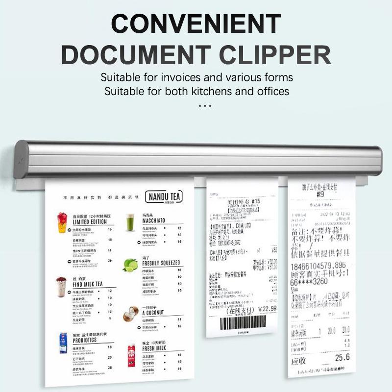 Aluminum Slide Check Rack Receipt Holder Desk Receipt Holder Restaurant Ticket Holder Silver Ticket Rail Bill Orders Display