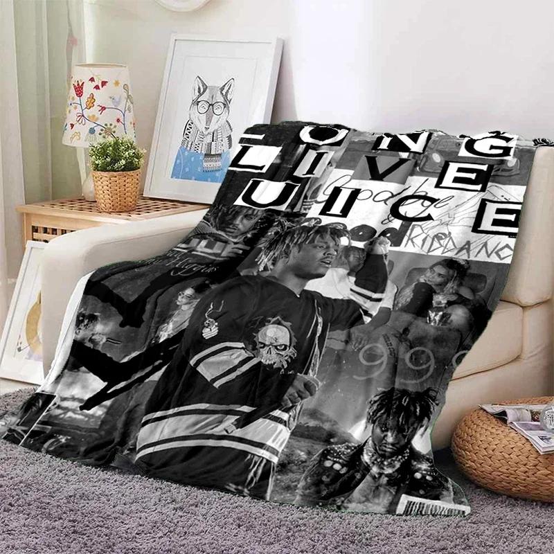 HD Juice WRLD 999 3D Legende Rapper Star Weiche Plüschdecke, Flanell-Überwurfdecke für Wohnzimmer Schlafzimmer Picknick Bett Sofa Abdeckung