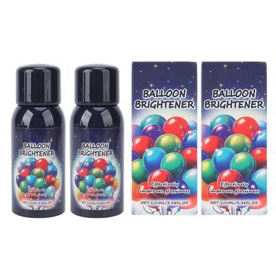 2 Pcs Balloon Shine Spray 100ml Balloon Brightener Spray for Party Wedding Holiday Celebration