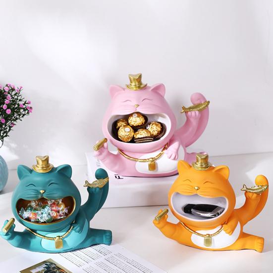 

Водонепроницаемый 3 цвета, хороший привлекательный ящик для хранения статуи счастливого кота, органайзер для принадлежностей