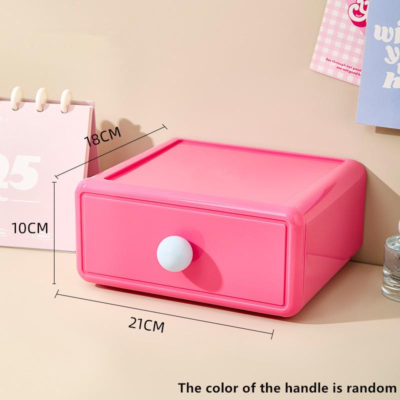 Colorful Drawer Desktop Storage for Efficient Home Office Organization and Space Pink