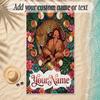 Cosmic Theme Soft Beach Towel Personalized Custom Name Text Towel Portable for Beach Pool Travel