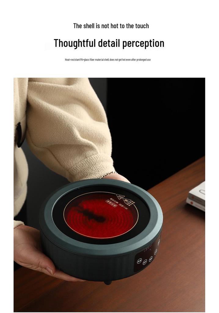 Smart Electric Ceramic Tea Stove with Timer & Heat Preservation for Brewing and Boiling